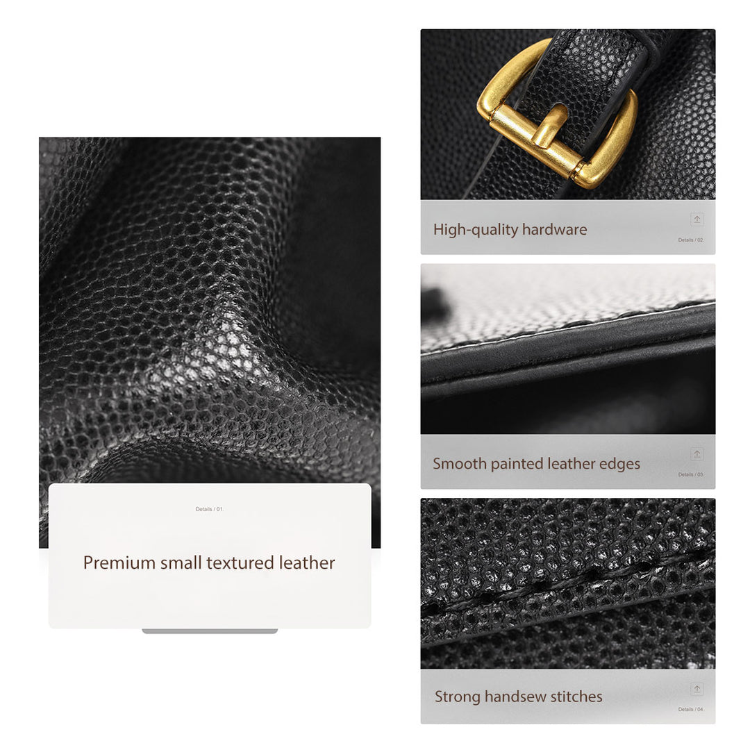 POPSEWING® Top Grain Leather Black Backpack DIY Kit