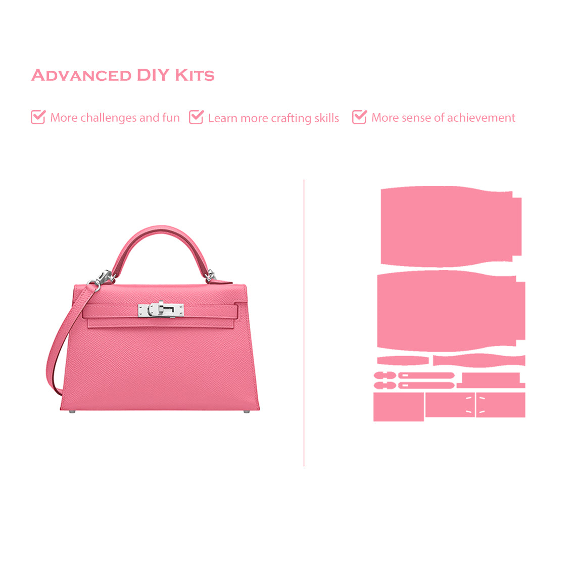 DIY Mini Kelly Epsom Leather | Make Your Own Luxury Bags - POPSEWING®