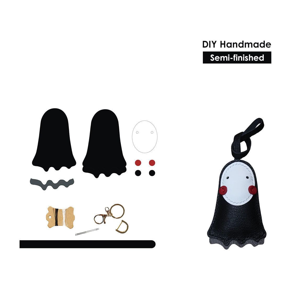 Leather No Face Keychain DIY Kits | Popular Anime Keychains – POPSEWING®