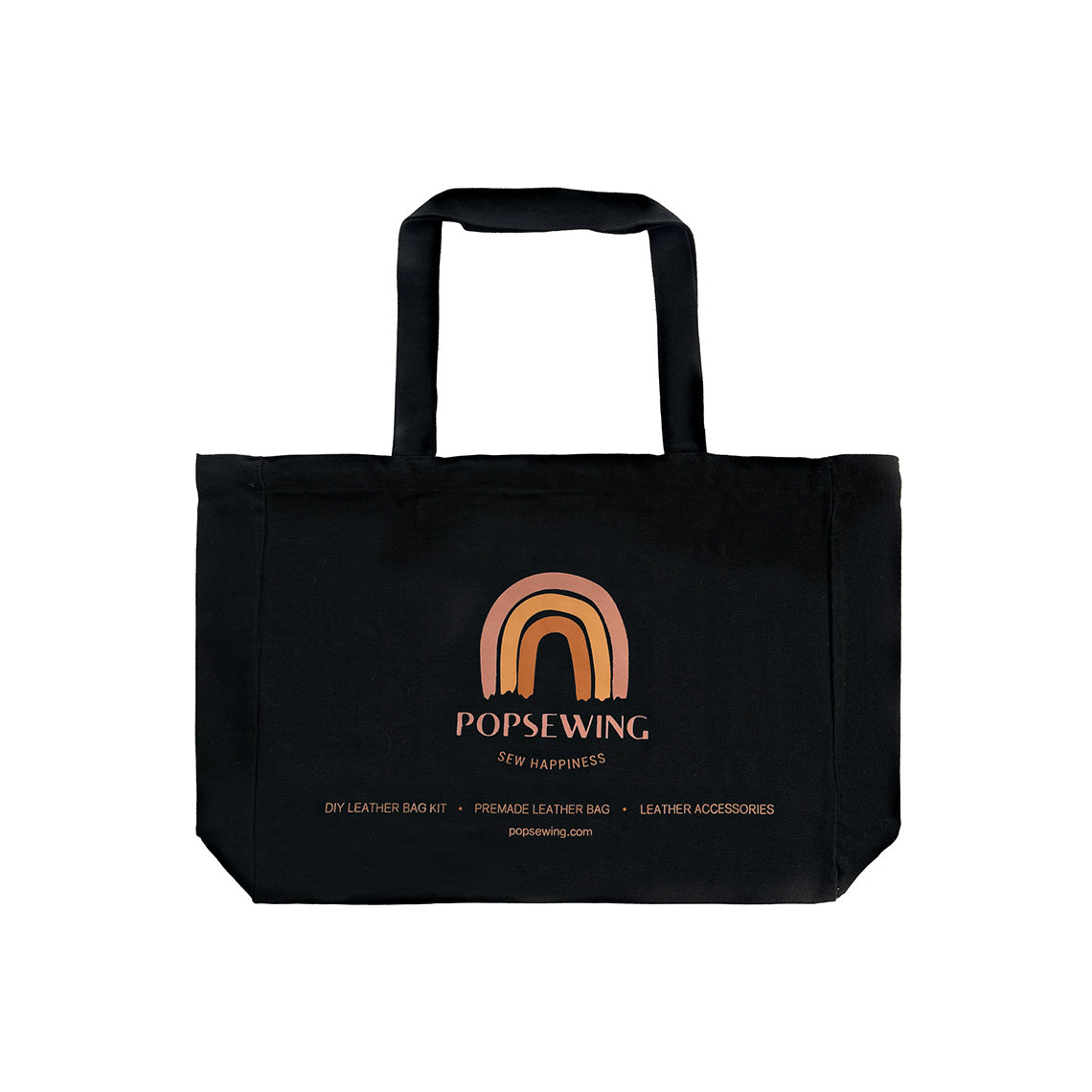 POPSEWING brand canvas bag | Black canvas tote bag