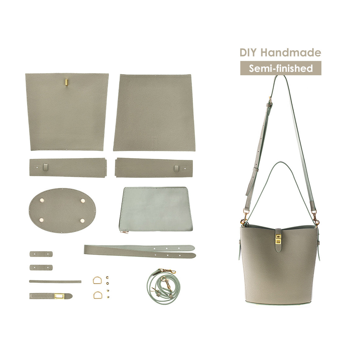 Fashion Leather Bucket Bag DIY Kit | Make A Bucket Bag