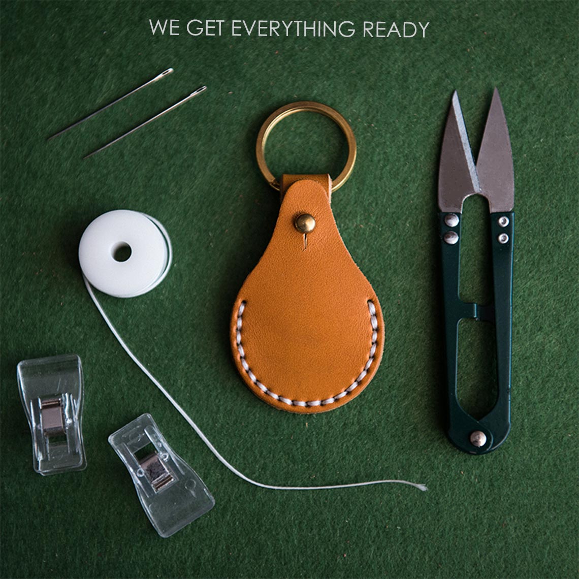 Leather AirTag Keychain DIY Kit AirTag Accessories POPSEWING POPSEWING