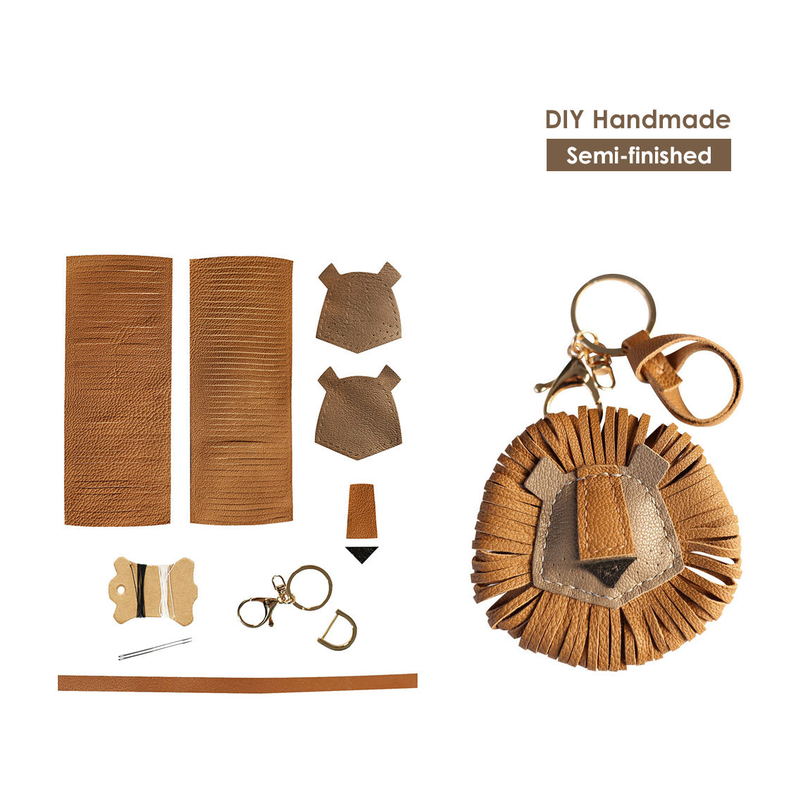 Popsewing Leather Bear Keychain Kit