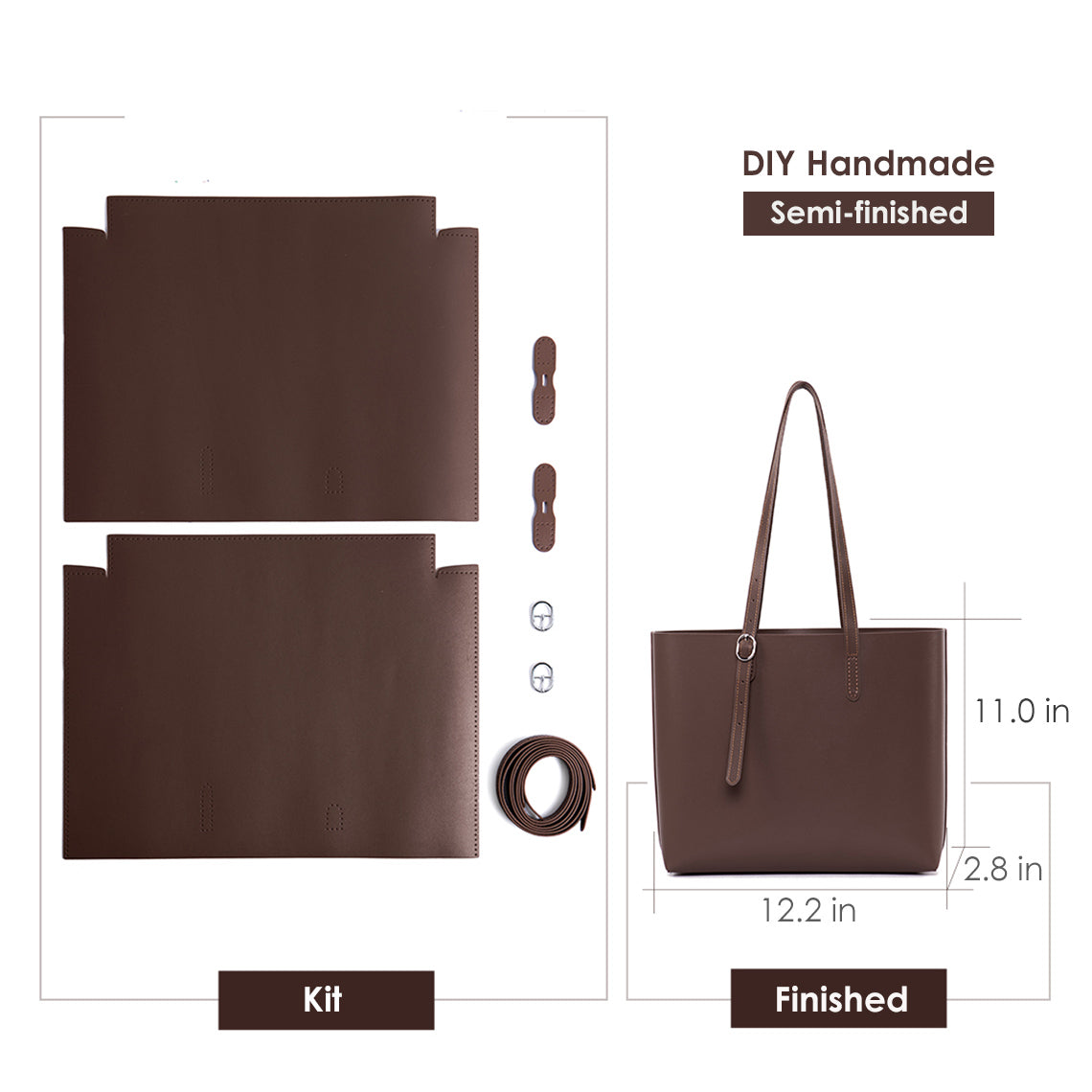 POPSEWING DIY Leather Bag Kit, Designer Belt Bag for