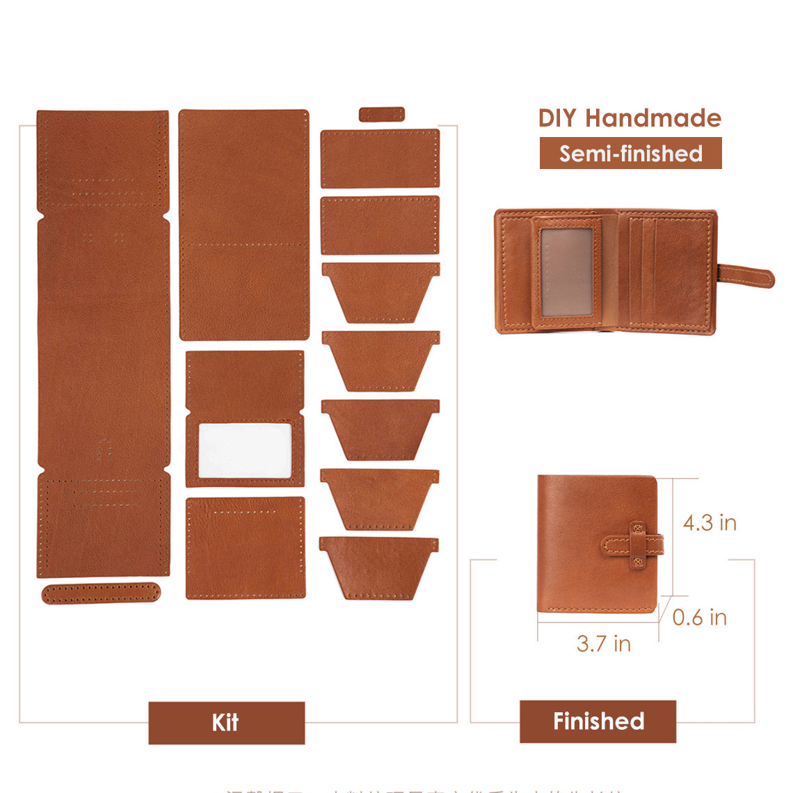 POPSEWING™ Men Handmade Purse With Picture Window | DIY Purse For Men