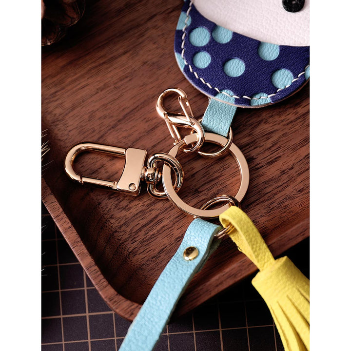 High quality Lambskin Keychain for Women | Lovely Leather Charm - POPSEWING®