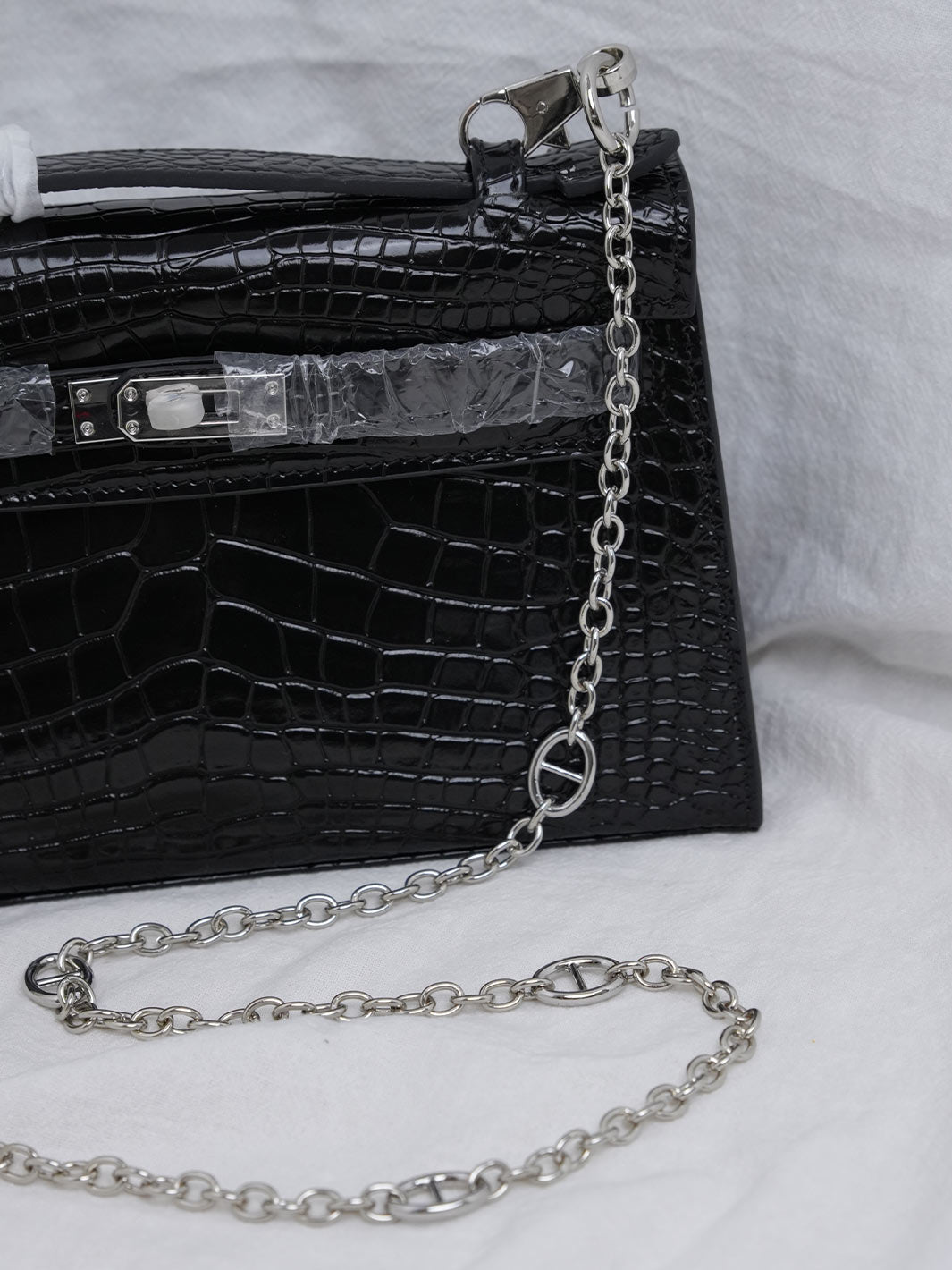 Leather Inspired Croc Clutch Bag