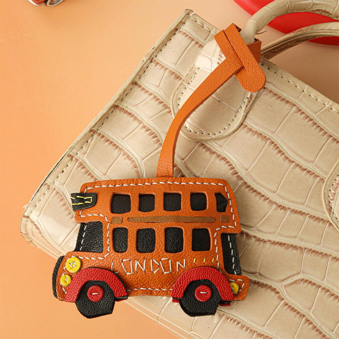 POPSEWING® Sheep Leather City Bus Keychain DIY Kit