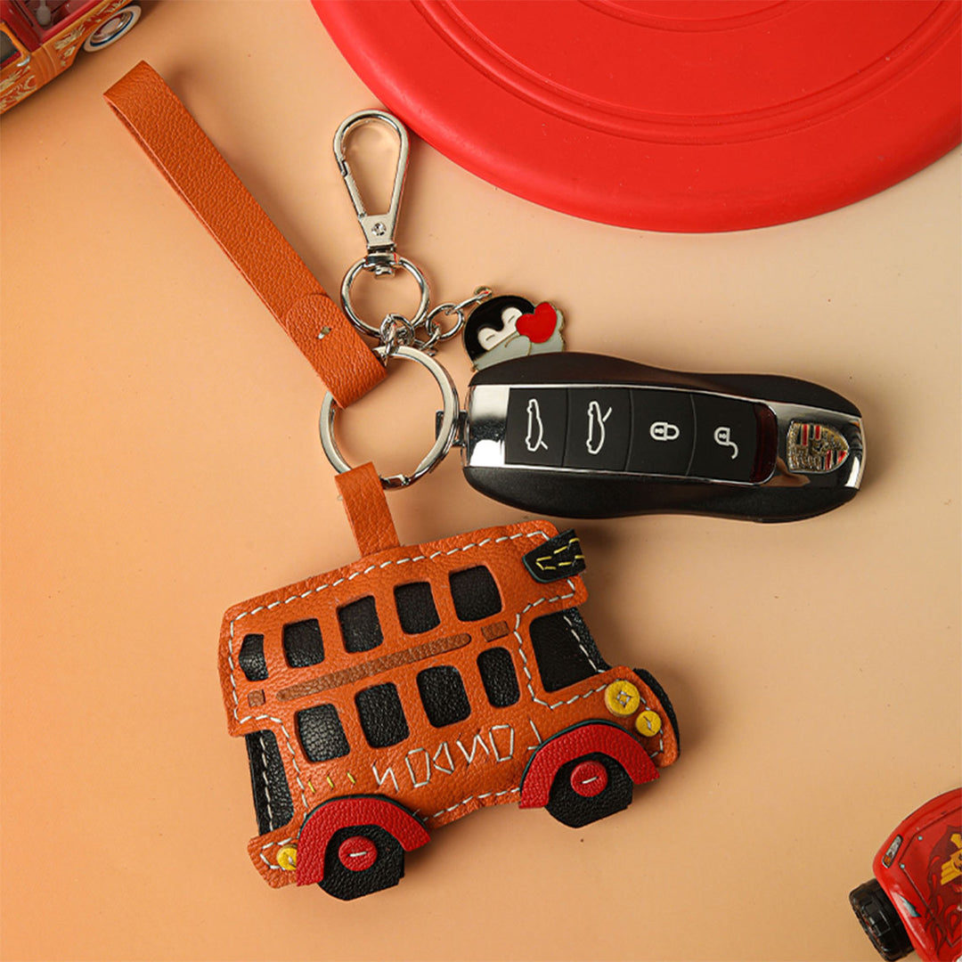 POPSEWING® Sheep Leather City Bus Keychain DIY Kit