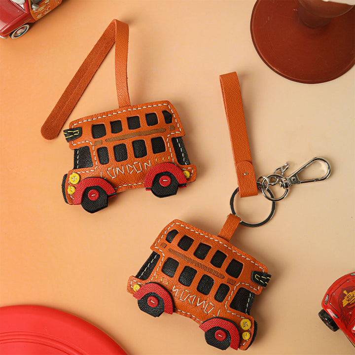 POPSEWING® Sheep Leather City Bus Keychain DIY Kit