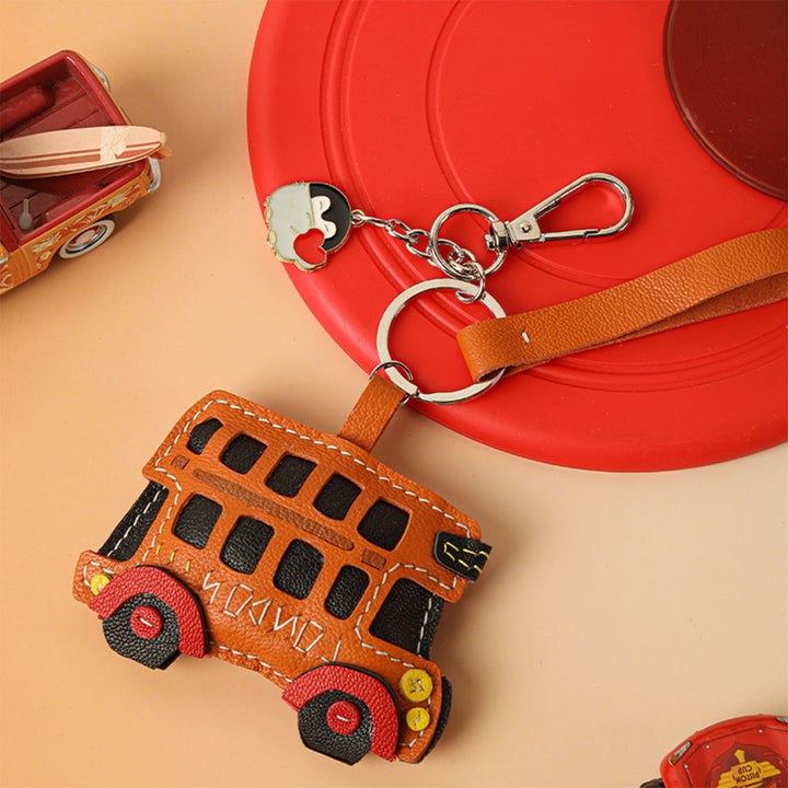 POPSEWING® Sheep Leather City Bus Keychain DIY Kit