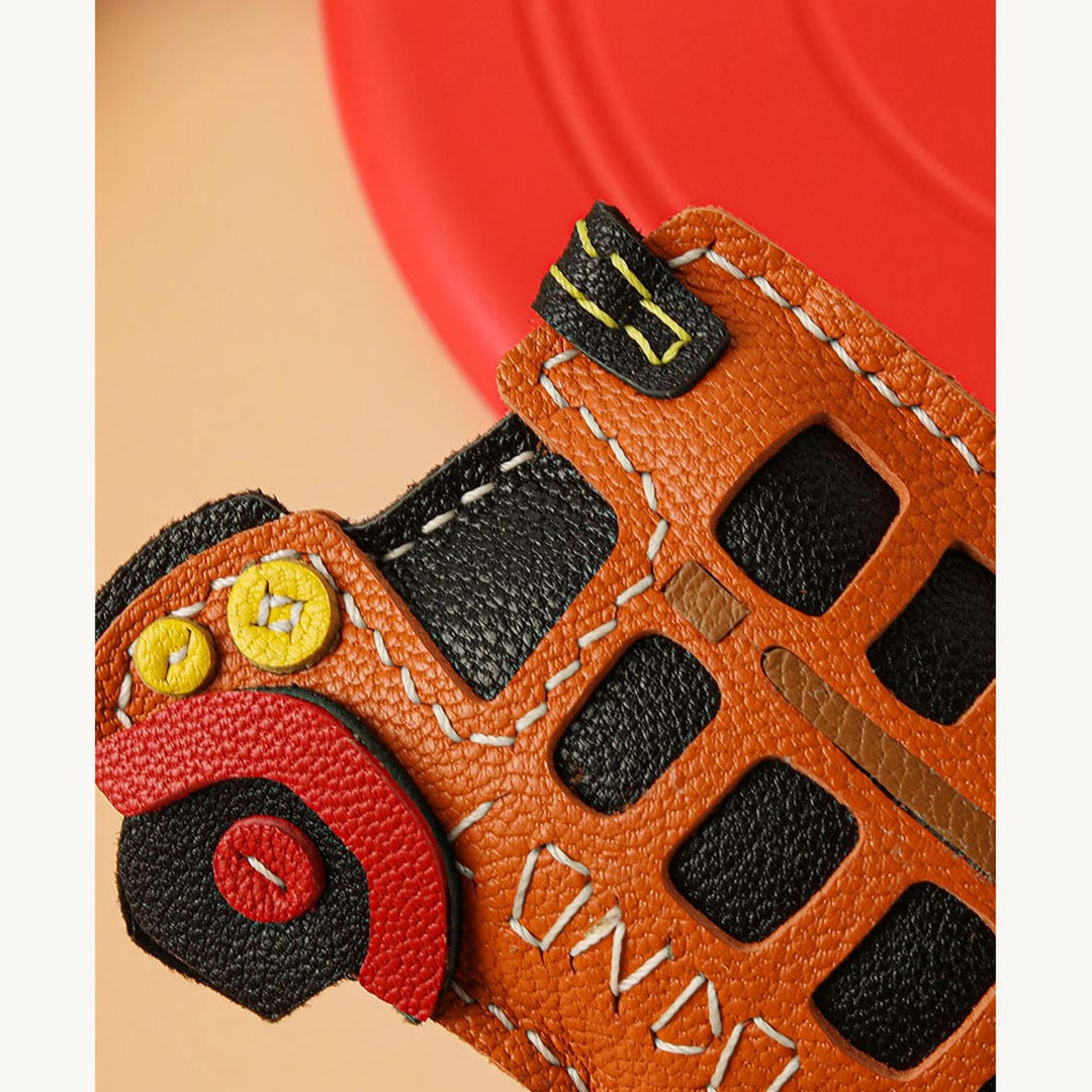 POPSEWING® Sheep Leather City Bus Keychain DIY Kit