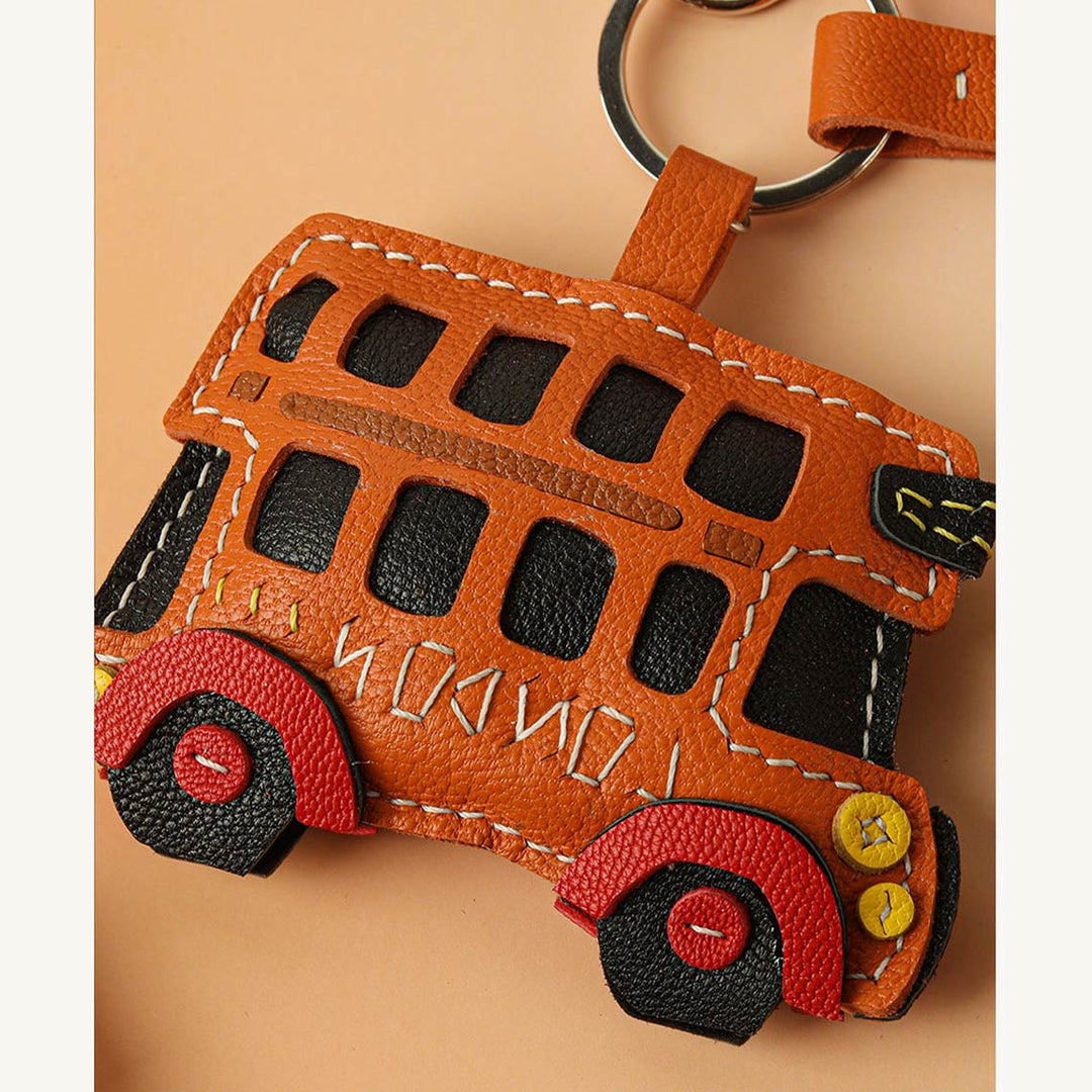 POPSEWING® Sheep Leather City Bus Keychain DIY Kit