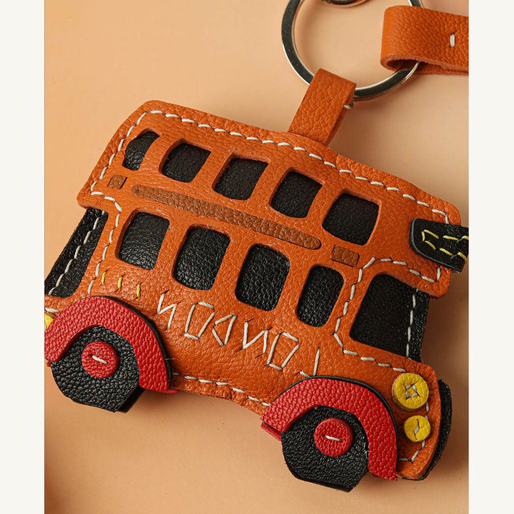 POPSEWING® Sheep Leather City Bus Keychain DIY Kit