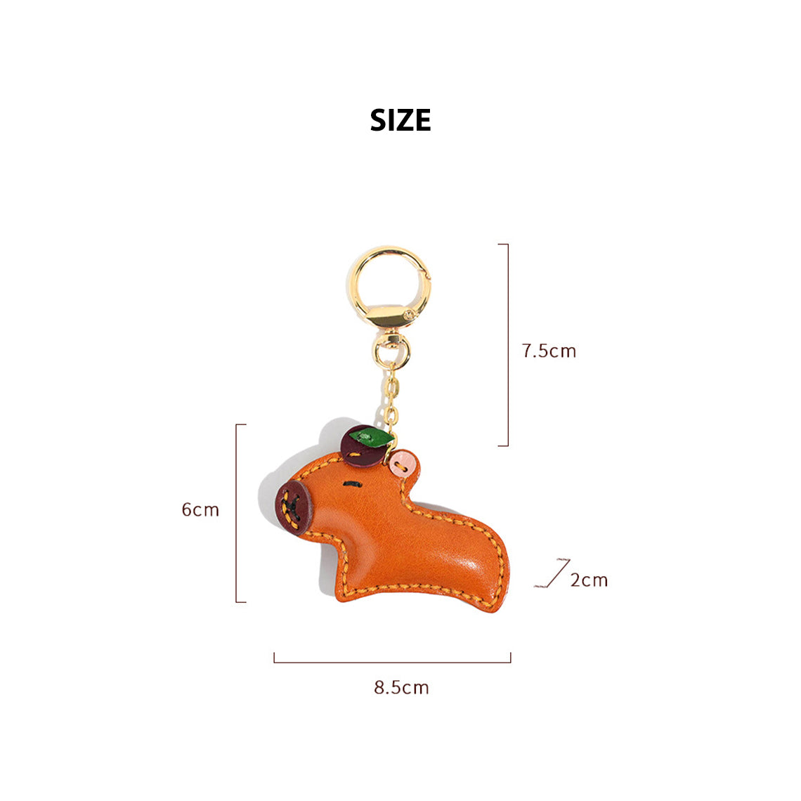 Capybara Leather Keychain | Handmade Keychains – POPSEWING®