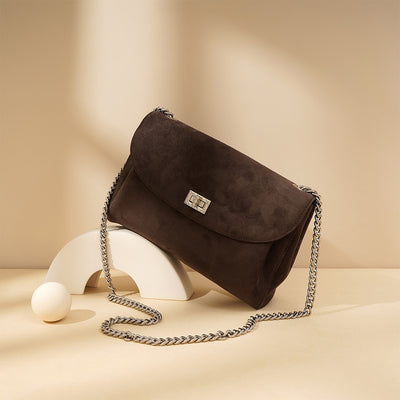 Suede Leather Fall Chain Bag