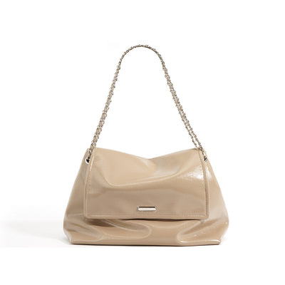 Leather Minimalism Chain Shoulder Bag