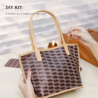 POPSEWING® Leather Checker Tote Handbag DIY Kits