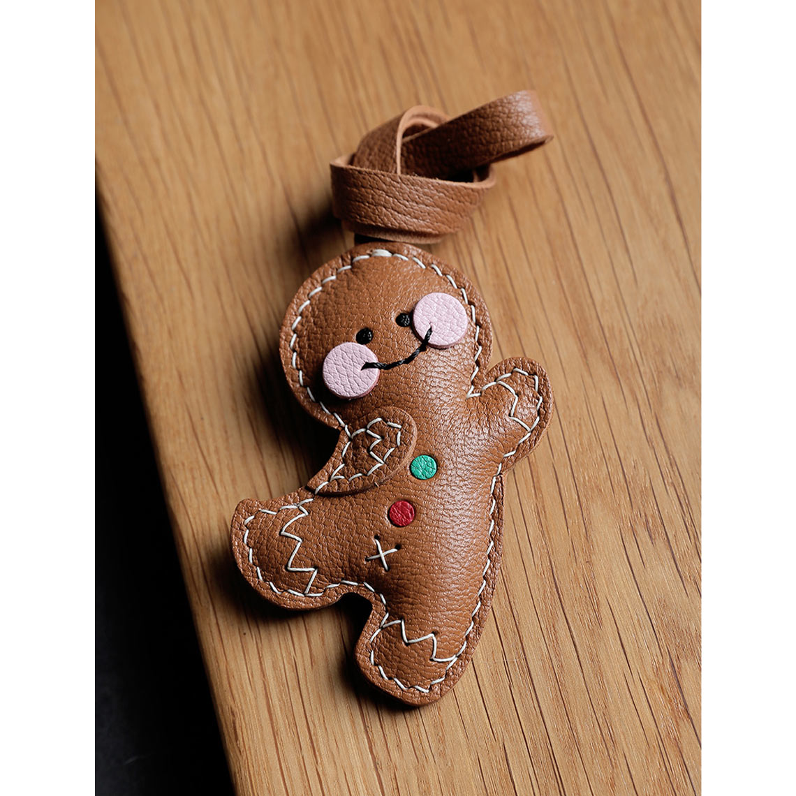 Christmas Gingerbread Man Leather Charm DIY Kit | Christmas