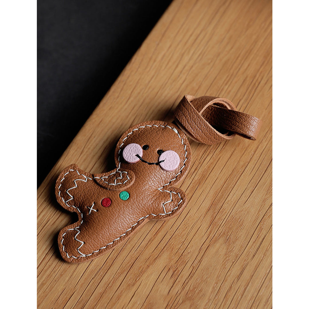 Cute Christmas Purse Charm DIY Leather Kit