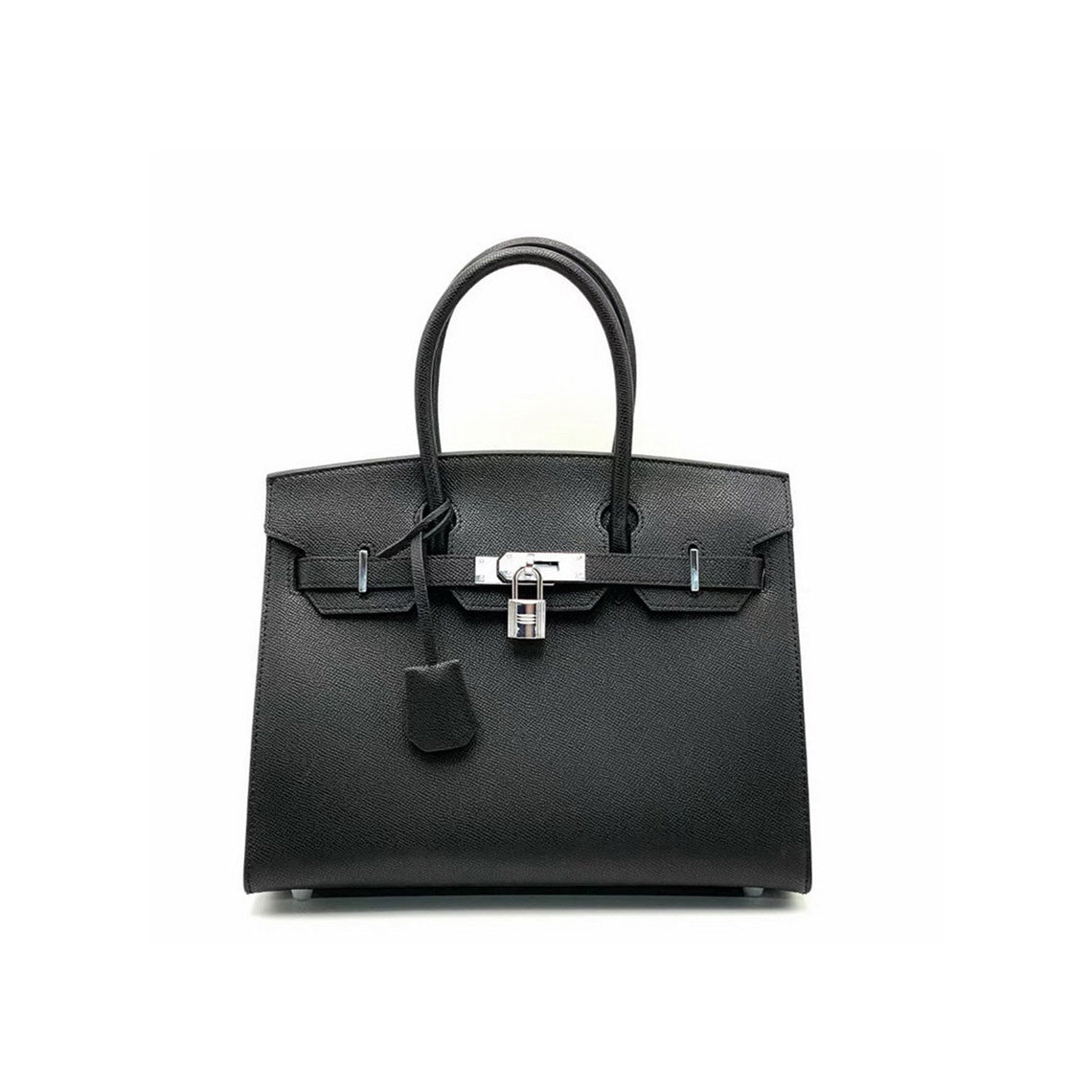 Leather Classic Sellier Platinum Handbag