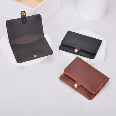 POPSEWING® Crazy Horse Leather Bifold Card Holder DIY Kit | Price Drop at Checkout