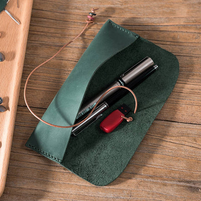 POPSEWING® Full Grain Leather Drawstring Pen Case DIY Kits
