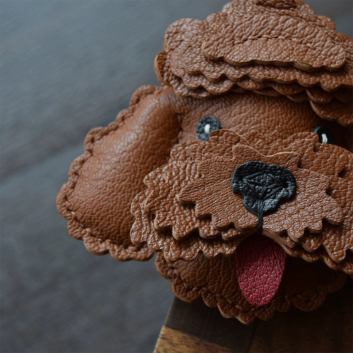 POPSEWING® Sheep Leather Teddy Dog Keychain DIY Kits