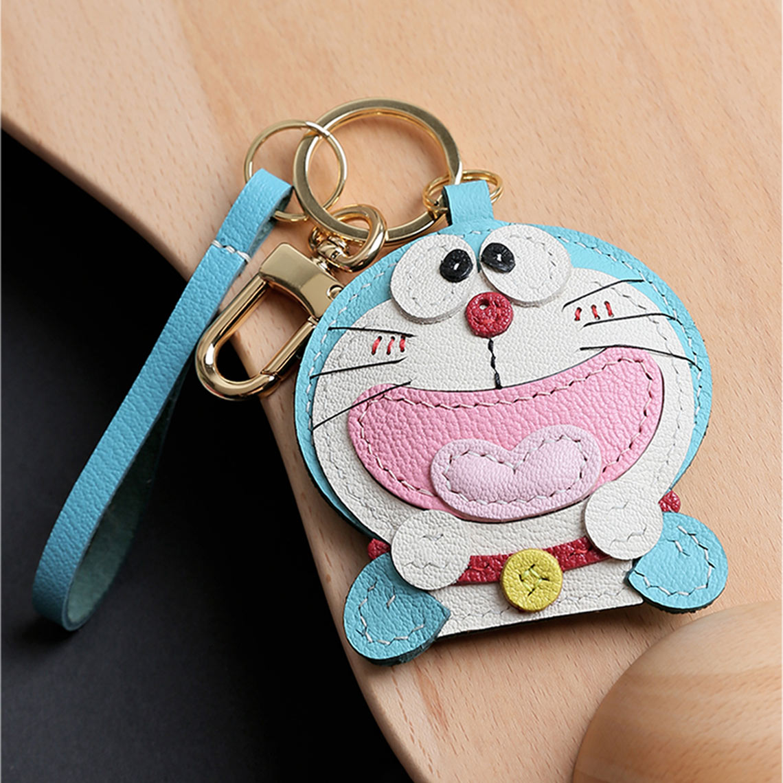 Doraemon Bag Charm DIY Kit | Leather Keychain Making Kit - POPSEWING®