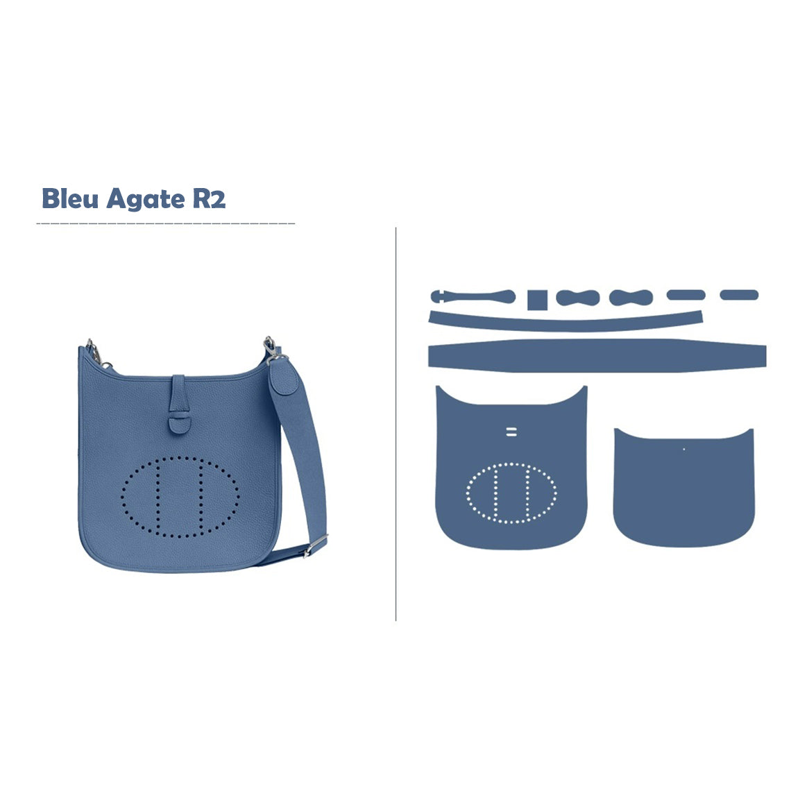 バッグ EVelyn Full Grain Leather DIY Eveline 29 Bag Kits - Leather Bag Sewing