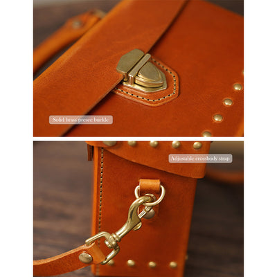 POPSEWING® Vegetable Tanned Leather Vintage Rivets Bag DIY Kits
