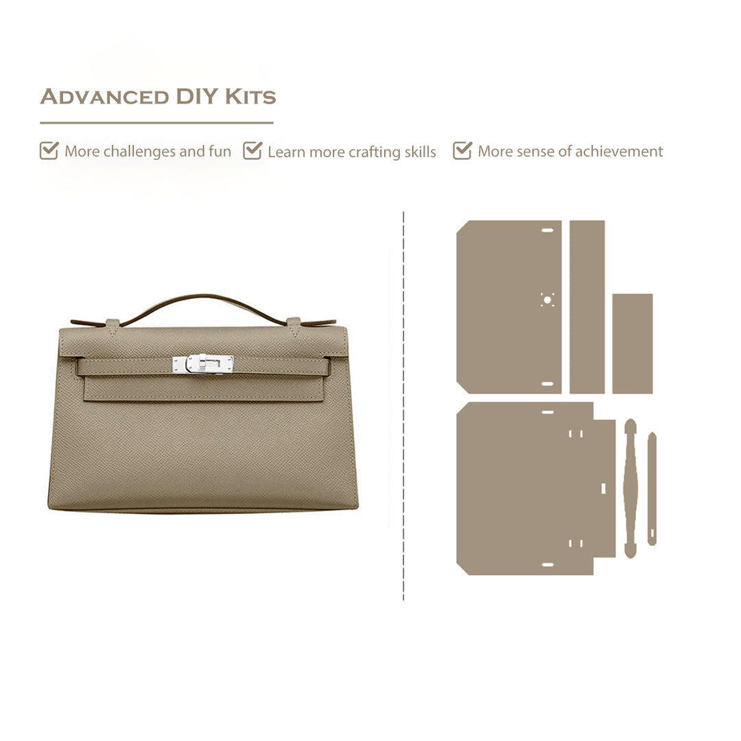 POPSEWING® Full Grain Leather Inspired Kelli Clutch - Advanced DIY Kits