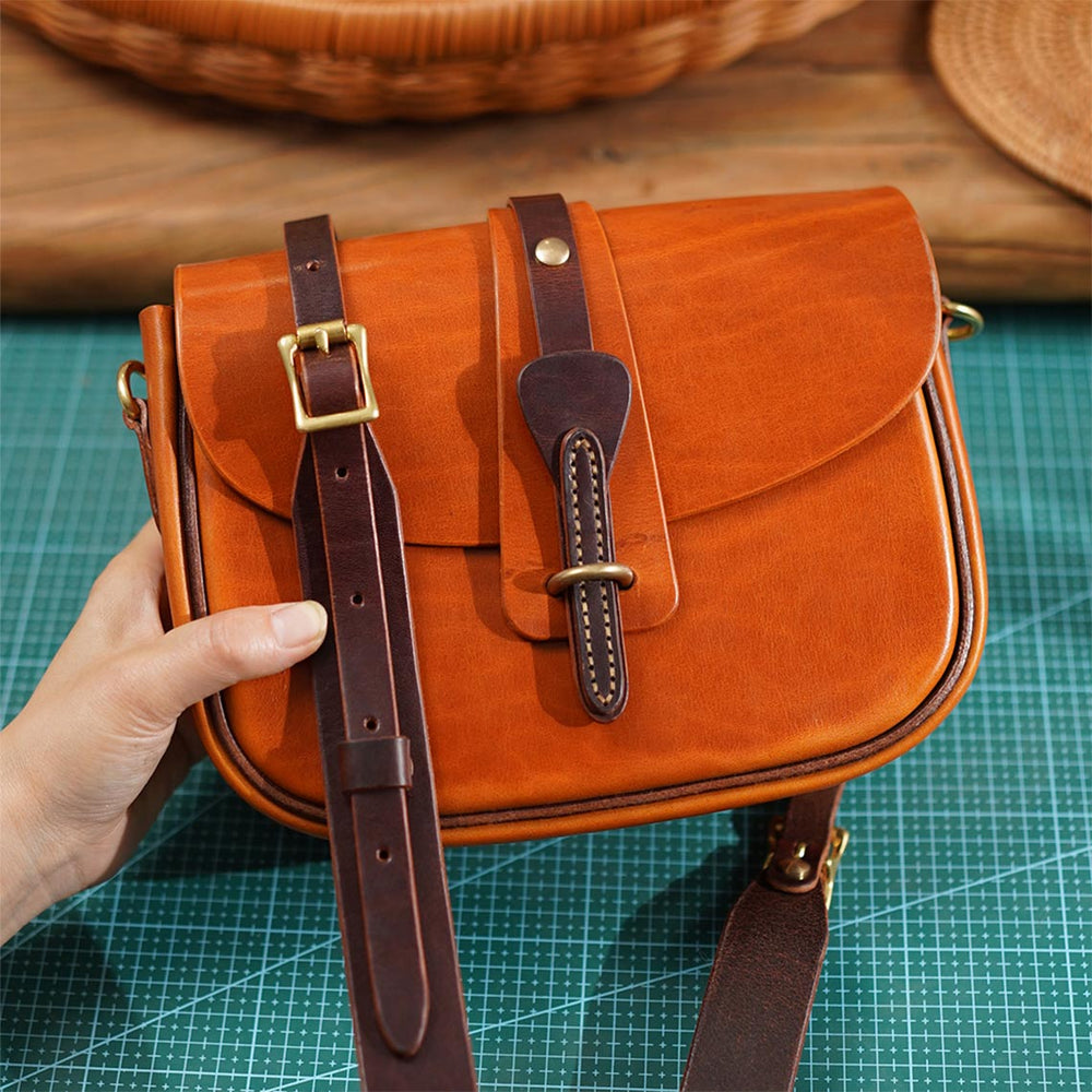 Real Leather DIY Saddle Bag Kit | Make Your Own Leather Bag with POPSEWING® Kits