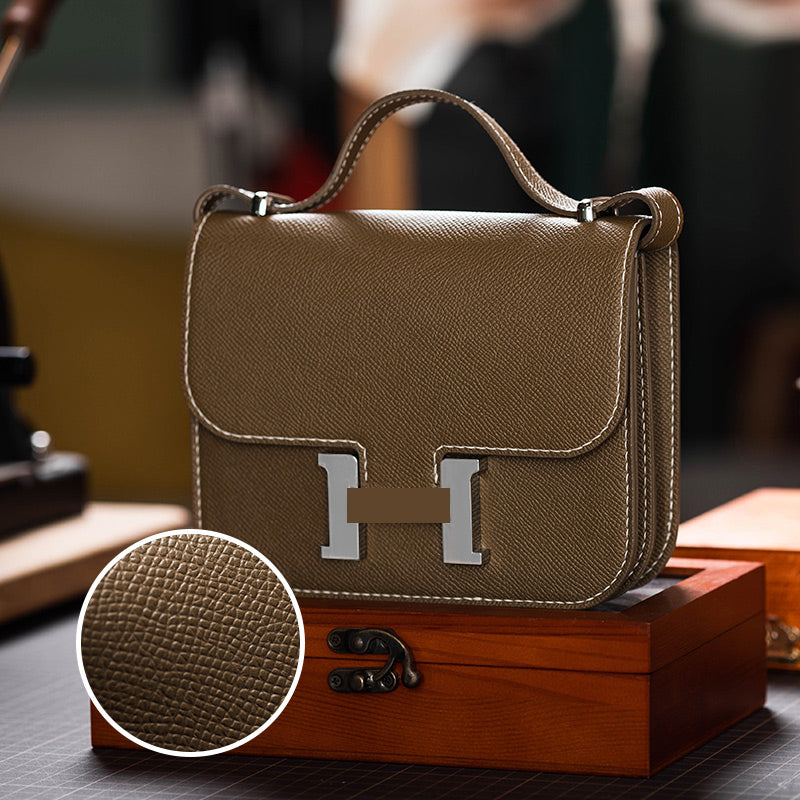 HERMES❤️アトゥー❤️ポーチ Inspired Designer Bag DIY Kit - Leather Tan Tofu Bag Sling