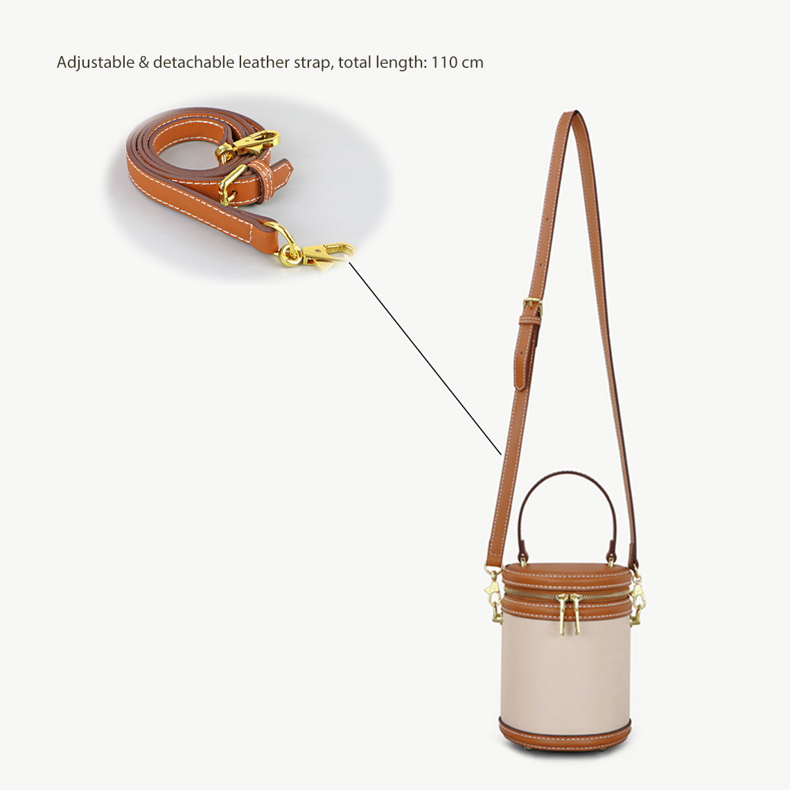 DIY Bucket Bag with Adjustable Crossbody Strap - POPSEWING®