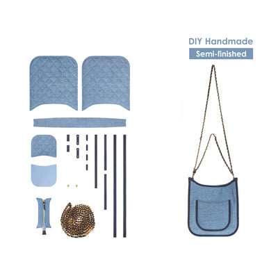 DIY Crossbody Bag Kit Leather Patterns | Beginner Leather Bag Sewing Project - POPSEWING®