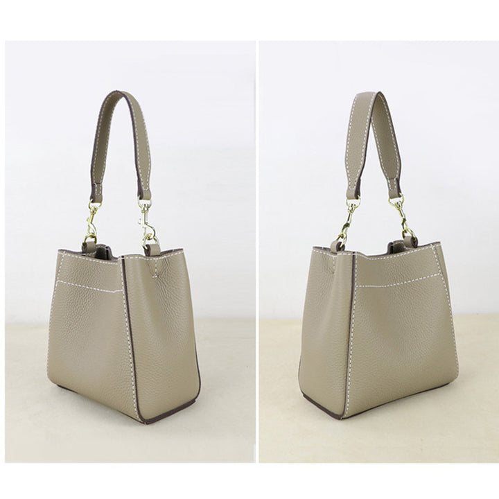 Leather bucket bag | Handmade womens bucket bag