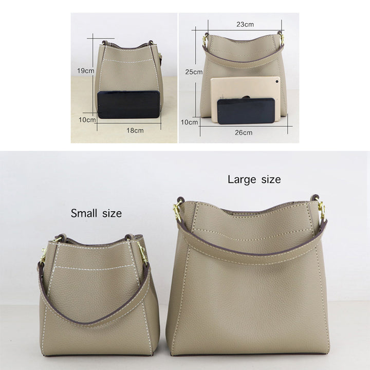 Bucket crossbody bag sizes | small & large size