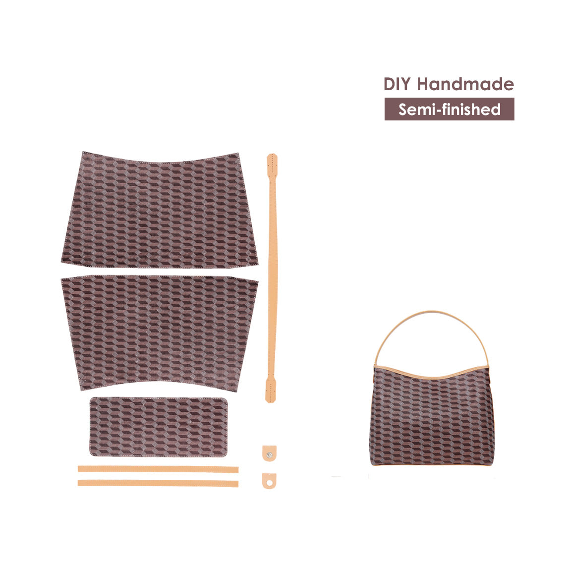 POPSEWING® Leather Checker Bucket Handbag DIY Kits