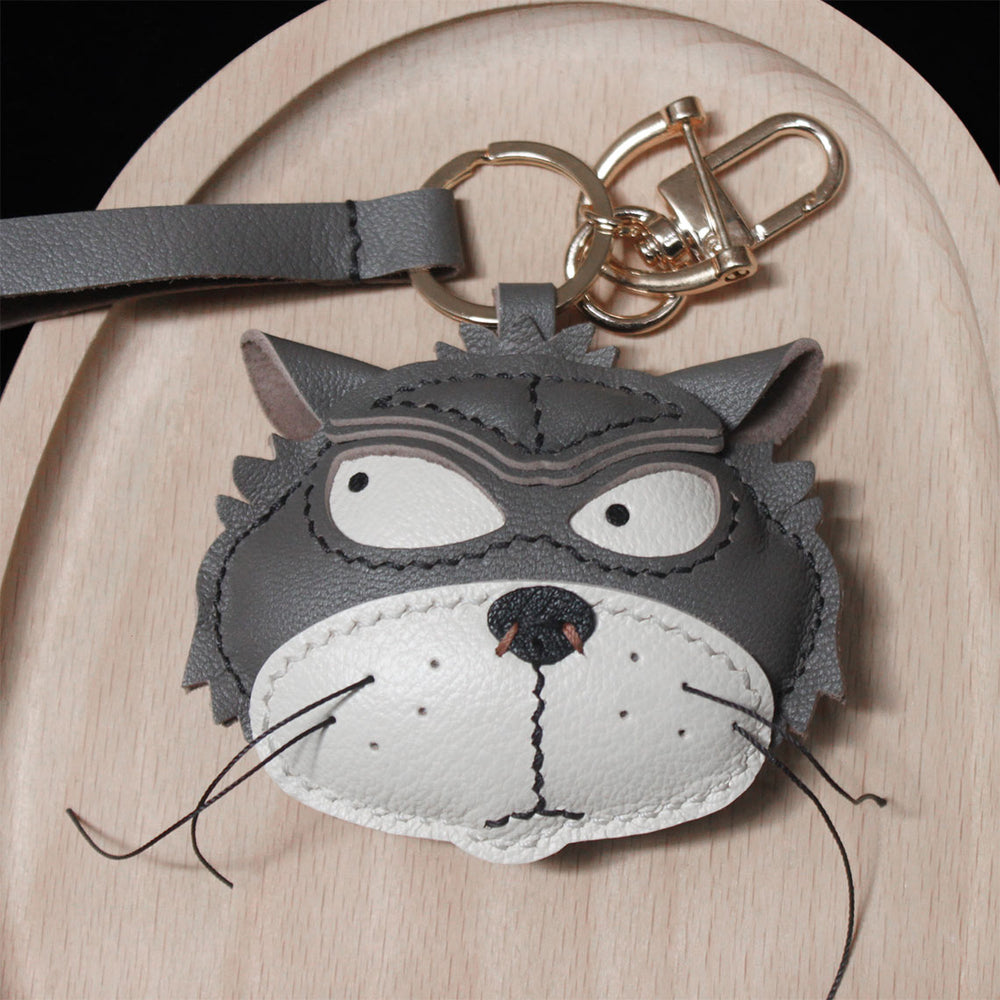 Inspired Lucifar Cat Keychain | DIY Handmade Leather Keychain - POPSEWING®