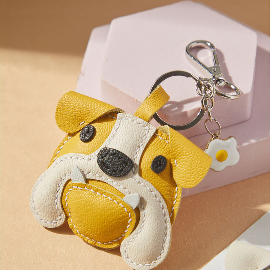 Homemade Dog Keychains Leather Bulldog Keychain DIY Kits | DIY Gift Ideas for Dog Lovers ...