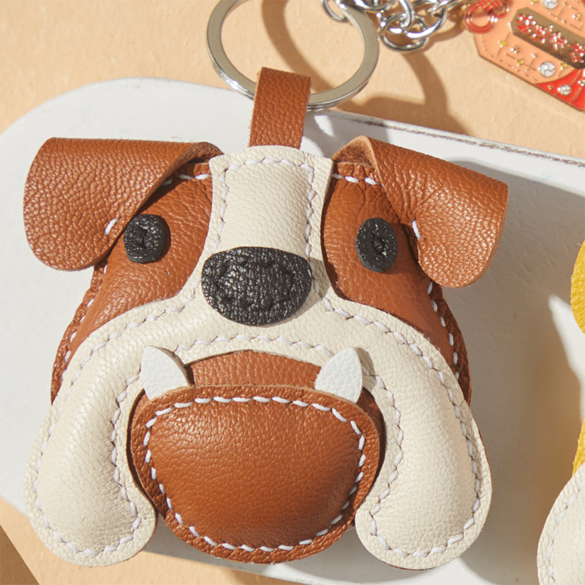 Homemade Dog Keychains Leather Bulldog Keychain DIY Kits | DIY Gift Ideas for Dog Lovers ...