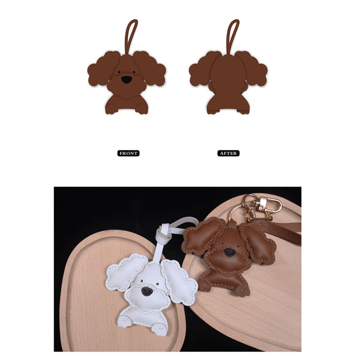 POPSEWING® Sheep Leather Flap Ears Dog Keychain DIY Kits