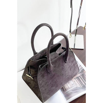 Women Leather Tote Bag | Suede Leather Bag Handmade - POPSEWING®