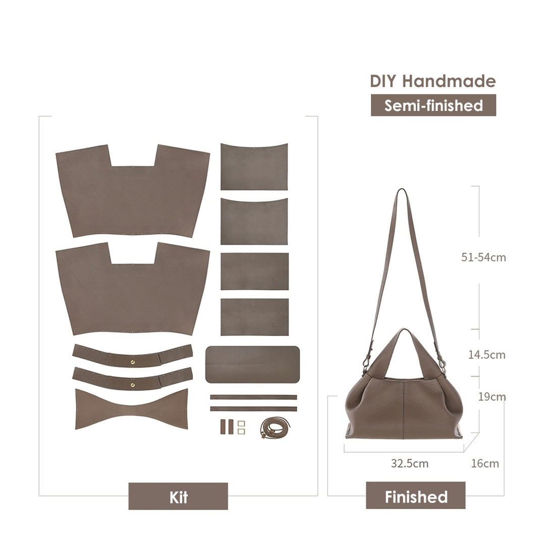 create your own leather backpack POPSEWING Top Grain Leather Cloud Bag DIY Kits