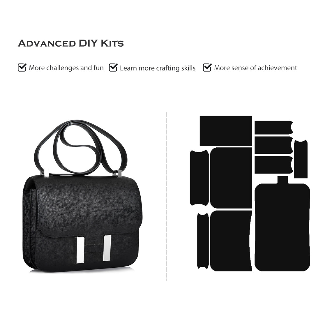 DIY Leather Bag Kit | Advanced Leather Project Designer Bag - POPSEWING®