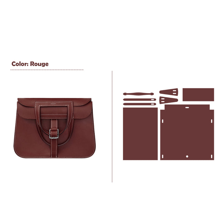 POPSEWING® Full Grain Leather Inspired Mini Horseshoe Bag - Advanced DIY Kits