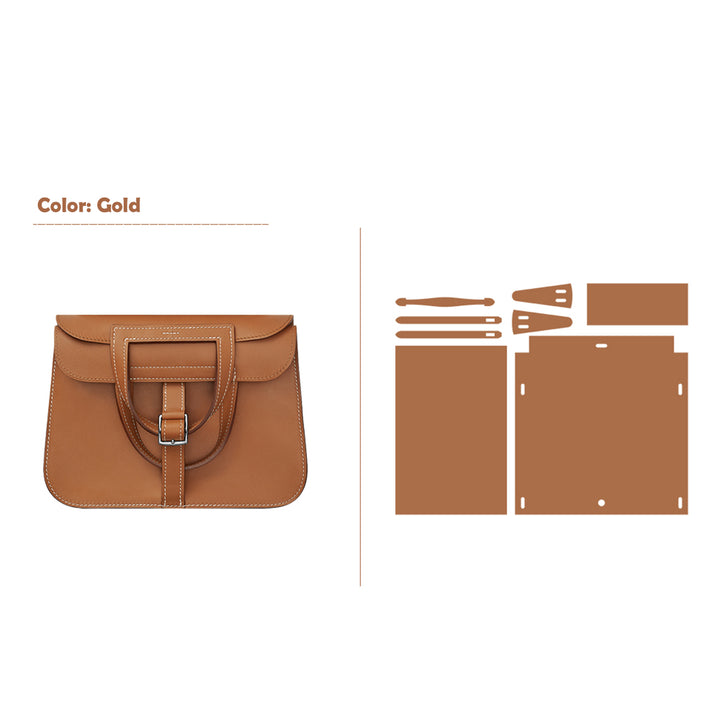 POPSEWING® Full Grain Leather Inspired Mini Horseshoe Bag - Advanced DIY Kits
