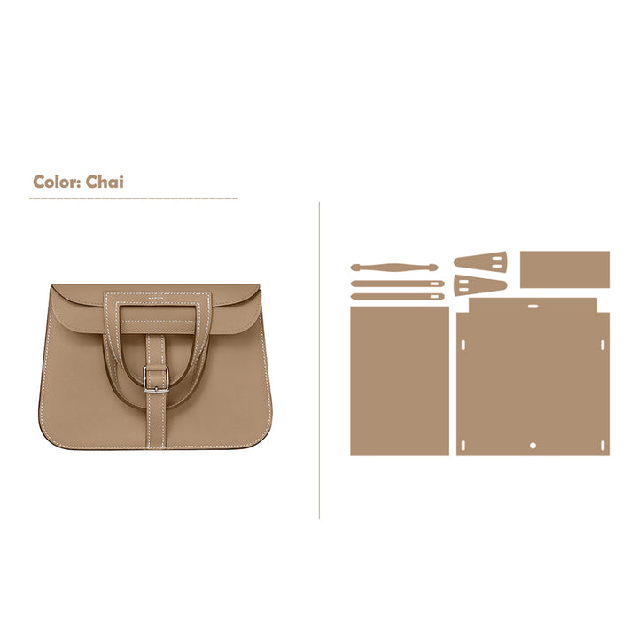 POPSEWING® Full Grain Leather Inspired Mini Horseshoe Bag - Advanced DIY Kits