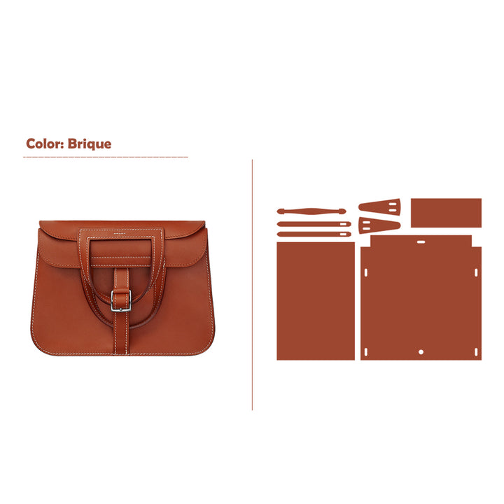 POPSEWING® Full Grain Leather Inspired Mini Horseshoe Bag - Advanced DIY Kits
